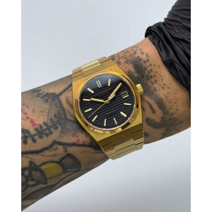 Custom Seiko Mod • No Logo Black Gold PRX  • 37mm